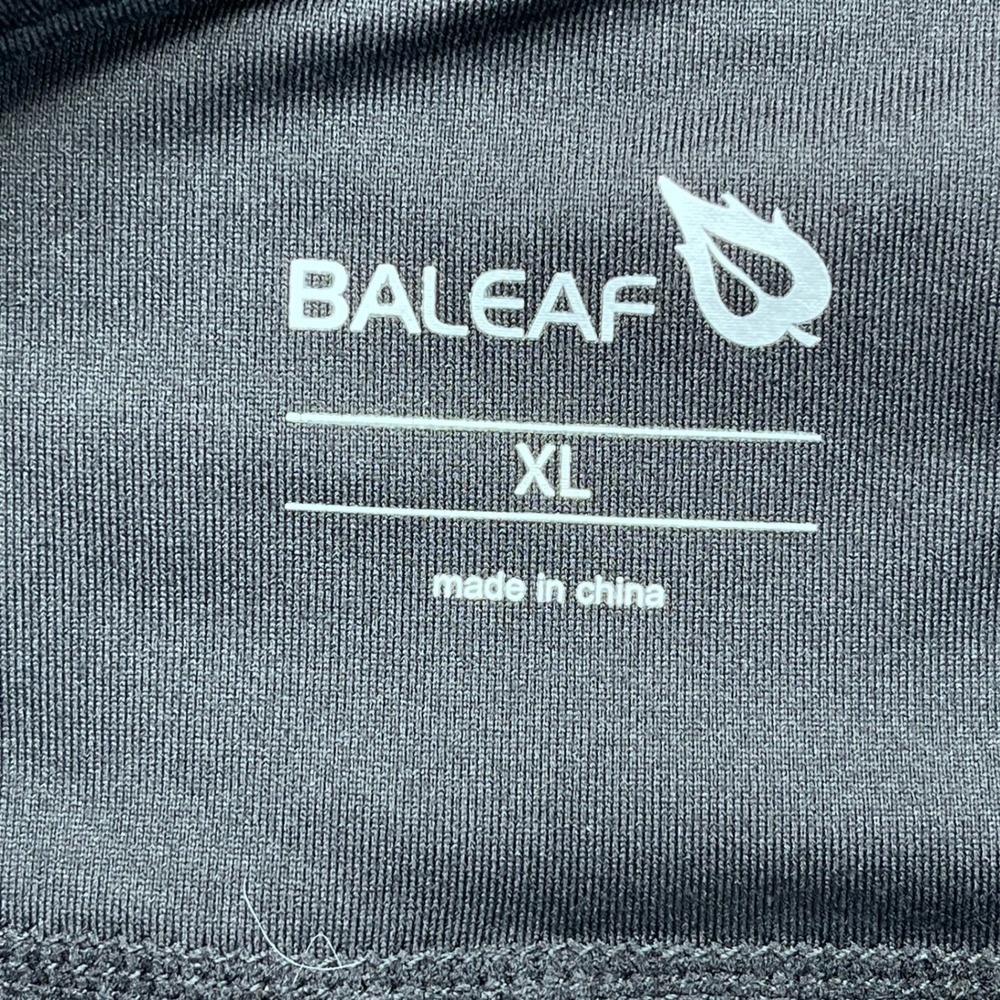Baleaf Womens Black High Waisted Biker Shorts with Pockets Size XL Athletic Gym - Picture 5 of 9